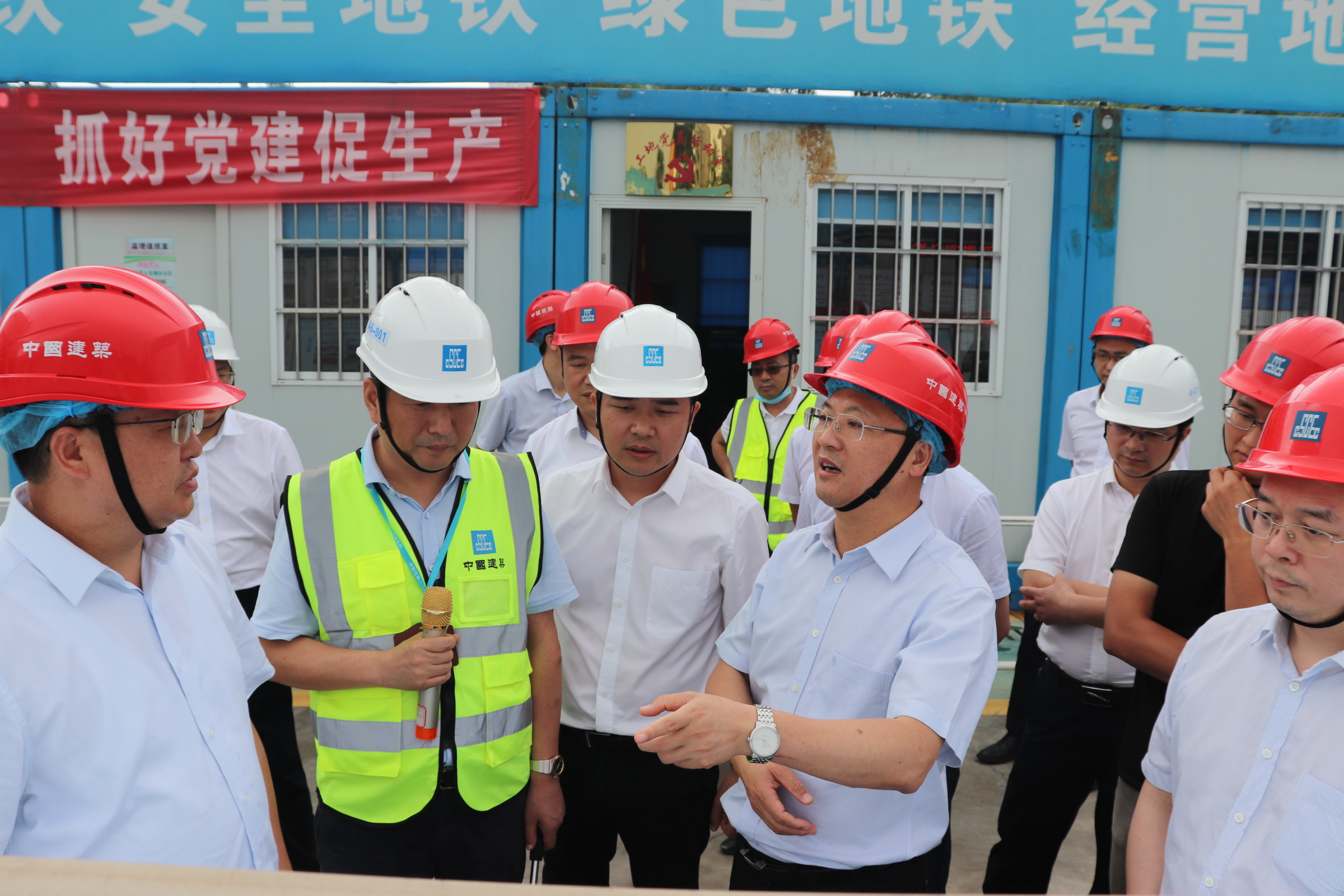 江建端到长沙地铁6号线调研指导