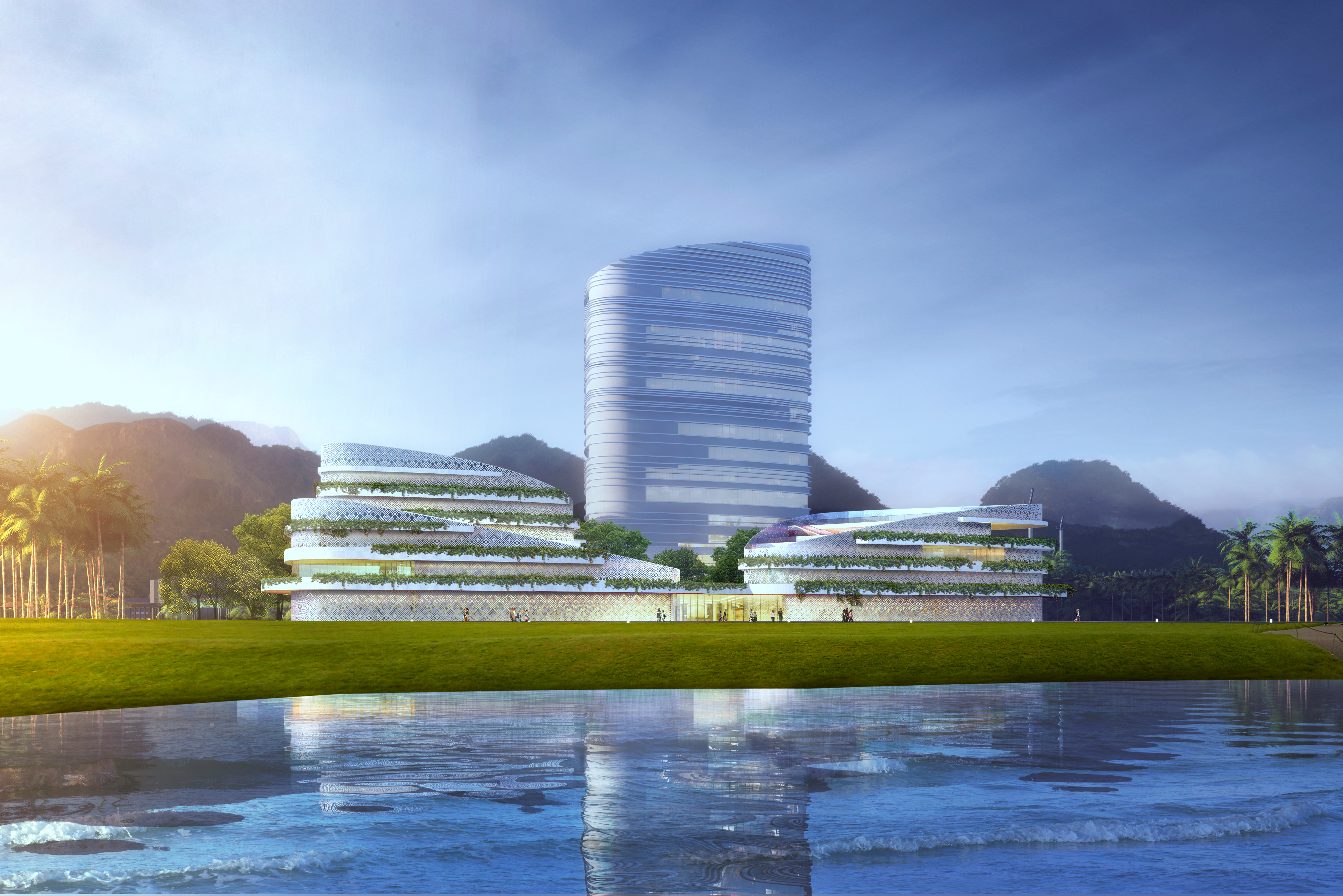 中建五局中标海南陵水黎安国际教育创新试验区图书馆(暨国际学习中心)